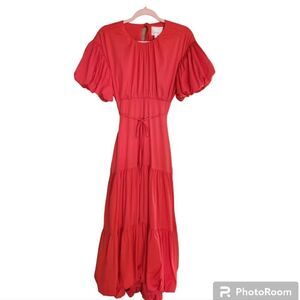 Cinq a sept Orange Maxi Dress 2 NWT